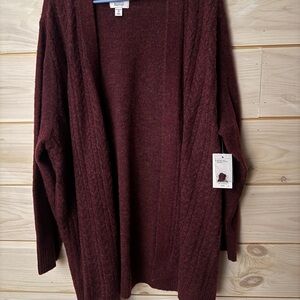 Croft & Barrow Deep Red Cardigan Sweater